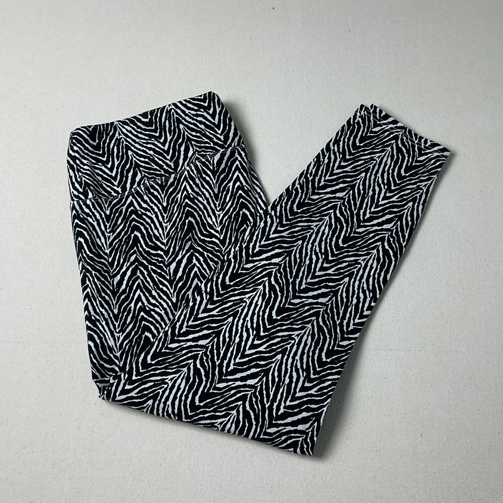 Suave Revolutionary Tummy Control Leggings Womens Size 2X Zebra Print